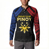 Philippines Independence Day Button Sweatshirt Proud To Be Pinoy