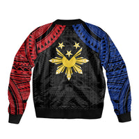 Philippines Independence Day Sleeve Zip Bomber Jacket Proud To Be Pinoy
