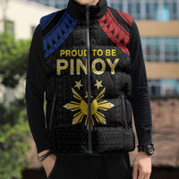 Philippines Independence Day Sleeveless Puffer Jacket Proud To Be Pinoy