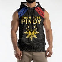 Philippines Independence Day Sleeveless Zip Hoodie Proud To Be Pinoy