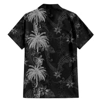 Hawaiian Honu And Surfboards Family Matching Off The Shoulder Long Sleeve Dress and Hawaiian Shirt Silver Style LT05 - Polynesian Pride