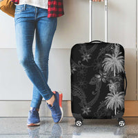 Hawaiian Honu And Surfboards Luggage Cover Silver Style - Polynesian Pride