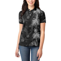 Hawaiian Honu And Surfboards Women Polo Shirt Silver Style LT05 - Polynesian Pride