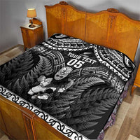 Custom New Zealand Maori Tiki Rugby Quilt Go Aotearoa Maori Pattern LT05 - Polynesian Pride