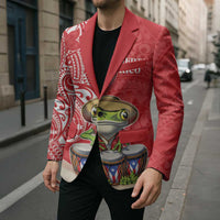 Personalized Puerto Rico Blazer Coqui Frog With Polynesian Pattern - Polynesian Pride