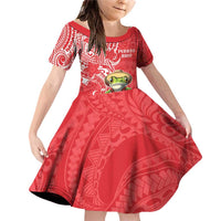 Personalized Puerto Rico Family Matching Off Shoulder Short Dress and Hawaiian Shirt Coqui Frog With Polynesian Pattern - Polynesian Pride