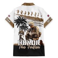 Hawaii Veterans Day Family Matching Mermaid Dress and Hawaiian Shirt Honor The Fallen Flag Grunge Style LT05 - Polynesian Pride