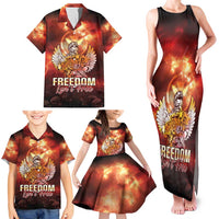 Hawaii Veterans Day Family Matching Tank Maxi Dress and Hawaiian Shirt May We Never Forget Freedom Isn't Free LT05 - Polynesian Pride