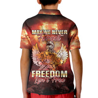 Hawaii Veterans Day Kid Polo Shirt May We Never Forget Freedom Isn't Free