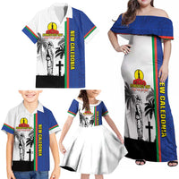 New Caledonia Armistice Day Family Matching Off Shoulder Maxi Dress and Hawaiian Shirt Lest We Forget Flag Style LT05 - Polynesian Pride
