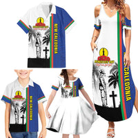 New Caledonia Armistice Day Family Matching Summer Maxi Dress and Hawaiian Shirt Lest We Forget Flag Style LT05 - Polynesian Pride