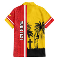 Marquesas Islands Armistice Day Family Matching Off The Shoulder Long Sleeve Dress and Hawaiian Shirt Lest We Forget Flag Style LT05 - Polynesian Pride