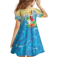 Christmas In Hawaii Family Matching Off Shoulder Maxi Dress and Hawaiian Shirt Tis The Sea Sun LT05 - Polynesian Pride