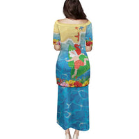 Christmas In Hawaii Family Matching Puletasi and Hawaiian Shirt Tis The Sea Sun LT05 - Polynesian Pride