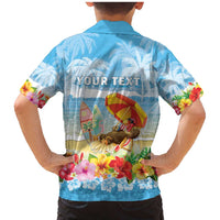 Personalised Hawaii Funny Thanksgiving Family Matching Mermaid Dress and Hawaiian Shirt Thankful From The Beach LT05 - Polynesian Pride