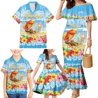 Personalised Hawaii Funny Thanksgiving Family Matching Mermaid Dress and Hawaiian Shirt Thankful From The Beach LT05 - Polynesian Pride