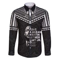 American Samoa MLK Day Family Matching Off Shoulder Short Dress and Hawaiian Shirt Polynesian Style