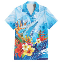 Polynesia Humpback Whale Family Matching Short Sleeve Bodycon Dress and Hawaiian Shirt Ocean Style