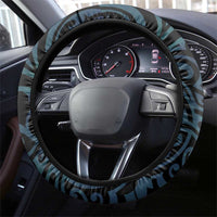 New Zealand Tui Bird Steering Wheel Cover Maori Koru With Kowhai Flowers