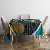New Zealand Tui Bird Tablecloth Maori Koru With Kowhai Flowers