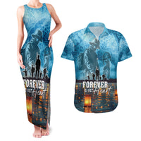 Hawaii Memorial Day Lantern Floating Couples Matching Tank Maxi Dress and Hawaiian Shirt Always In Our Hearts