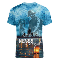 Hawaii Memorial Day Lantern Floating Women V Neck T Shirt Always In Our Hearts