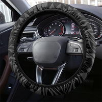 Tahiti Heiva Festival Steering Wheel Cover Floral Pattern With Coat Of Arms