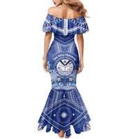 Marshall Islands Jemenei Day Family Matching Mermaid Dress and Hawaiian Shirt Polynesian Tribal Tattoo Seashell Necklace LT05 - Polynesian Pride