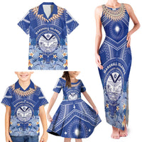 Marshall Islands Jemenei Day Family Matching Tank Maxi Dress and Hawaiian Shirt Polynesian Tribal Tattoo Seashell Necklace LT05 - Polynesian Pride