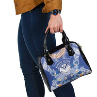 Marshall Islands Jemenei Day Shoulder Handbag Polynesian Tribal Tattoo Seashell Necklace