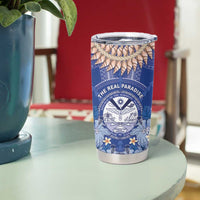 Marshall Islands Jemenei Day Tumbler Cup Polynesian Tribal Tattoo Seashell Necklace LT05 - Polynesian Pride