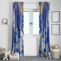 Marshall Islands Jemenei Day Window Curtain Polynesian Tribal Tattoo Seashell Necklace