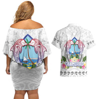 Guam Chamorro Liberation Day Couples Matching Off Shoulder Short Dress and Hawaiian Shirt 82nd Anniversary LT05 - Polynesian Pride