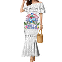 Guam Chamorro Liberation Day Family Matching Mermaid Dress and Hawaiian Shirt 82nd Anniversary LT05 Mom's Dress White - Polynesian Pride