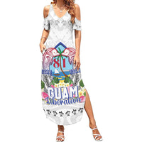 Guam Chamorro Liberation Day Family Matching Summer Maxi Dress and Hawaiian Shirt 81st Anniversary LT05