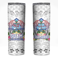 Guam Chamorro Liberation Day Skinny Tumbler 82nd Anniversary LT05 White - Polynesian Pride