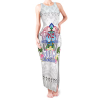 Guam Chamorro Liberation Day Tank Maxi Dress 82nd Anniversary LT05 Women White - Polynesian Pride