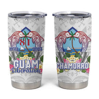 Guam Chamorro Liberation Day Tumbler Cup 82nd Anniversary LT05 White - Polynesian Pride
