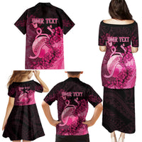 Personalised Cancer Fighter Family Matching Puletasi and Hawaiian Shirt I Beat Cancer LT05 - Polynesian Pride