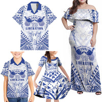 Northern Mariana Islands Liberation Day Family Matching Off Shoulder Maxi Dress and Hawaiian Shirt 79th Anniversary LT05 - Polynesian Pride