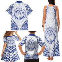 Northern Mariana Islands Liberation Day Family Matching Tank Maxi Dress and Hawaiian Shirt 79th Anniversary LT05 - Polynesian Pride