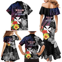 Wallis and Futuna Bastille Day Family Matching Mermaid Dress and Hawaiian Shirt Tropical Turtle Hibiscus Polynesian Pattern LT05 - Polynesian Pride