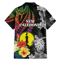 New Caledonia Bastille Day Family Matching Off The Shoulder Long Sleeve Dress and Hawaiian Shirt Tropical Turtle Hibiscus Polynesian Pattern LT05 - Polynesian Pride