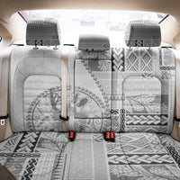 Samoa Siapo Elegant Back Car Seat Cover Hibiscus White Motifs - Polynesian Pride