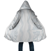 Samoa Lotu Tamaiti Cloak Teuila With Tribal Motifs LT05 Unisex White - Polynesian Pride