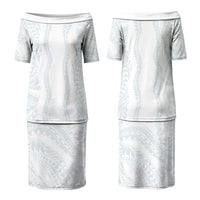 Samoa Lotu Tamaiti Couples Matching Puletasi and Long Sleeve Button Shirt Teuila With Tribal Motifs LT05 - Polynesian Pride