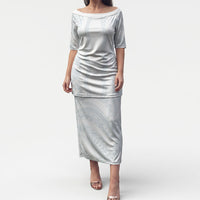 Samoa Lotu Tamaiti Puletasi Teuila With Tribal Motifs LT05 Long Dress White - Polynesian Pride