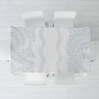 Samoa Lotu Tamaiti Tablecloth Teuila With Tribal Motifs LT05 White - Polynesian Pride