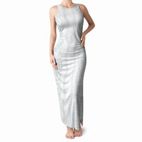 Samoa Lotu Tamaiti Tank Maxi Dress Teuila With Tribal Motifs LT05 Women White - Polynesian Pride