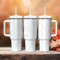 Samoa Lotu Tamaiti Tumbler With Handle Teuila With Tribal Motifs LT05 - Polynesian Pride